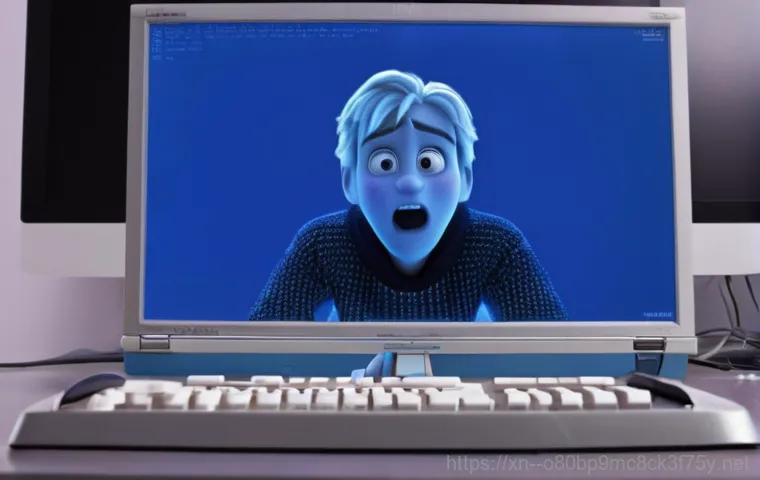 문원동 컴퓨터멈춤 - **Overheating Computer Crisis:** A detailed shot of a modern desktop computer with visible heat wave...