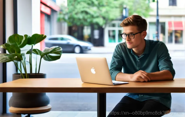 와동동 맥북에어 판매 및 수리 - A professional repair technician, wearing a clean technician's coat, is meticulously working on an o...
