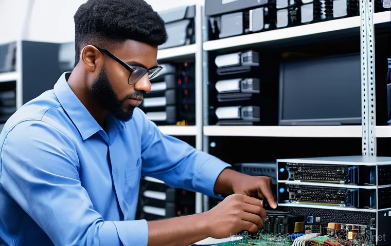 연라동 하드조립 및 교체수리 - A vibrant, futuristic depiction of a computer's internal components, with a glowing Solid State Driv... 연라동 하드조립 및 교체수리 - A vibrant, futuristic depiction of a computer's internal components, with a glowing Solid State Driv...