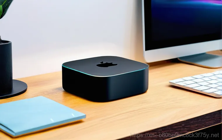 미산동 맥미니 판매 및 수리 - A close-up shot of a skilled technician, wearing a blue anti-static lab coat and gloves, meticulousl...