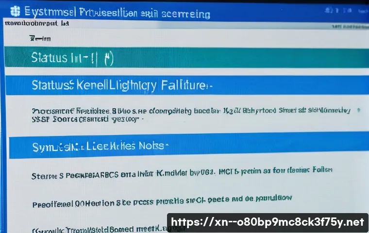 혜화동 STATUS_KERNEL_INIT_FAILURE 관련 이미지 1