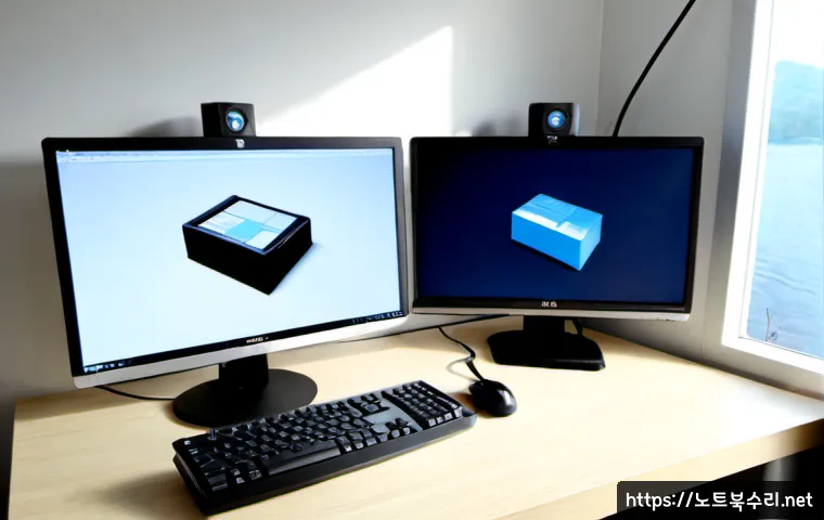 북변동 STATUS_FILE_CORRUPTION - Photorealistic remote-support workstation in a compact Korean apartment-office near a quiet riversid...