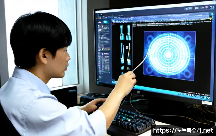 신계동 all boot options are tried - Photorealistic IT technician at a compact workstation in Singye-dong, diagnosing a desktop PC stuck ...