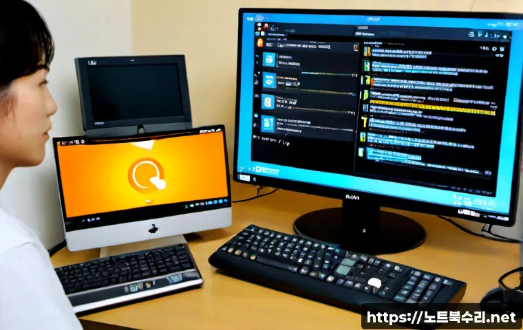 복정동 해킨토시 재설치 포맷  초기화 - Photorealistic remote-support workstation in a compact Bokjeong-dong apartment, custom desktop compu...