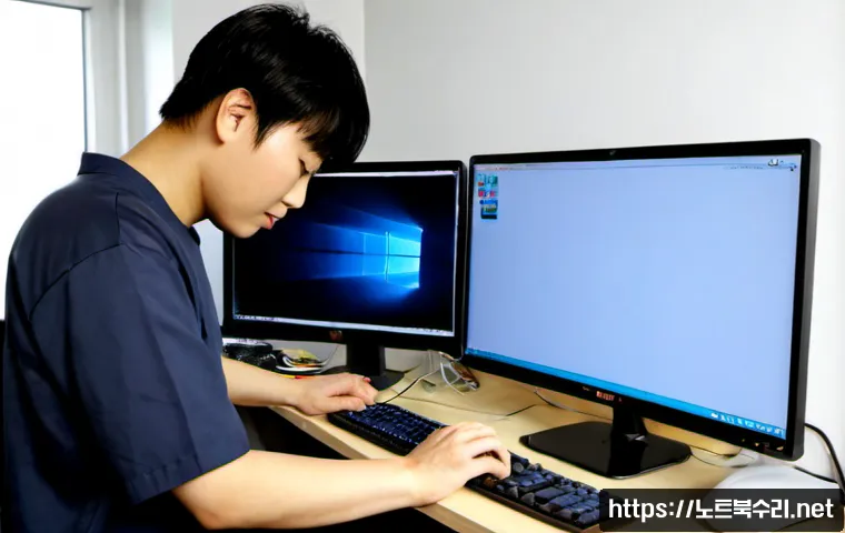 신대동 윈도우10 windows10 재설치 포맷  초기화 - Photorealistic computer repair workstation in a compact Sindong-dong apartment office, technician re...