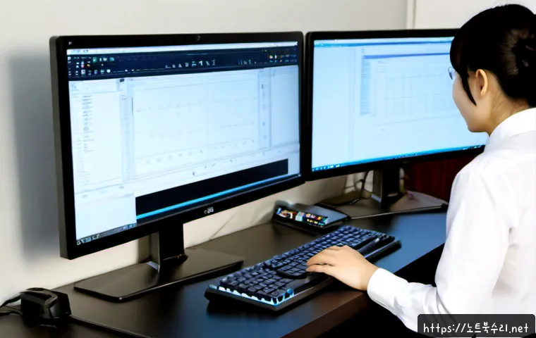 풍무동 STATUS_STACK_UNDERFLOW - Photorealistic IT support workstation in a modern apartment-office near a quiet Korean suburban dist...