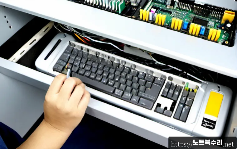 석촌동 맥미니 판매 및 수리 - Photorealistic compact silver mini desktop computer being inspected on a clean electronics repair be...
