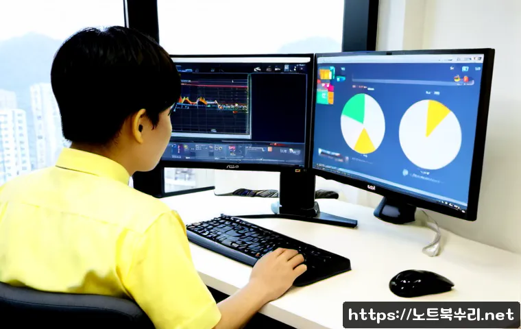 금촌동 STATUS_INSUFFICIENT_RESOURCES - Photorealistic remote-support workstation in a compact Geumchon-dong apartment office, IT technician...