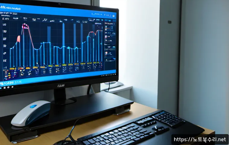 인지동 WIN32K_POWER_WATCHDOG_TIMEOUT - Photorealistic remote-support workstation in a quiet Inji-dong apartment office, dual monitors showi...