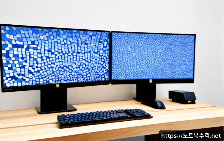 한남동 PAGE_FAULT_IN_NONPAGED_AREA - Photorealistic upscale workstation in a quiet Hannam-dong creative studio, dual blank monitors showi...
