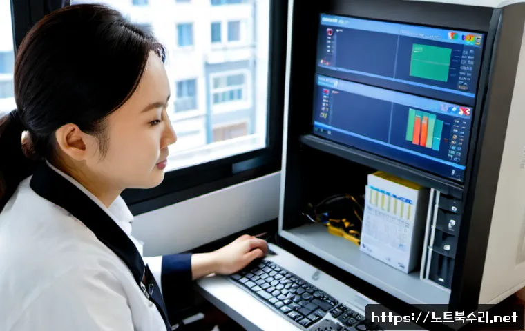 영동 컴퓨터 desktop 출장방문수리점 - Photorealistic desktop computer on-site repair in a compact Yeongdong apartment, technician in plain...