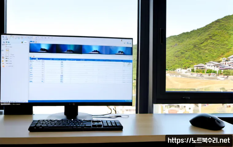 멱곡동 STATUS_INVALID_IMAGE_FORMAT - Photorealistic remote-support workstation in a quiet Korean apartment office, ultrawide monitor show...