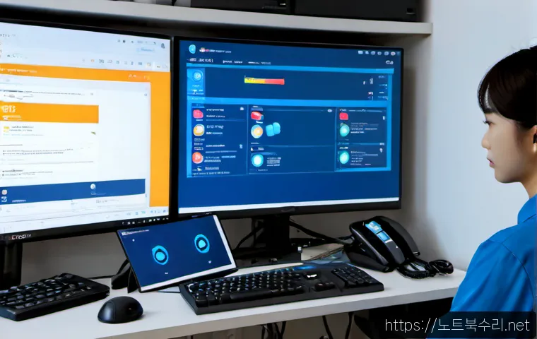 신천동 SESSION5_INITIALIZATION_FAILED - Photorealistic remote support technician in a modern Sincheon-dong apartment workspace, dual monitor...