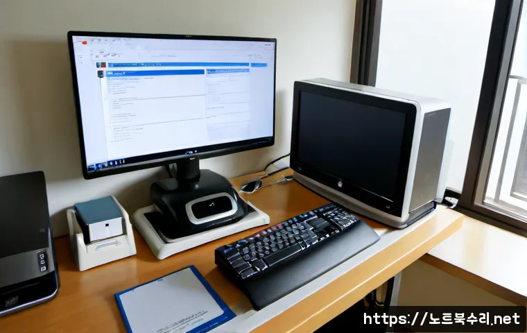 상거동 STATUS_FILE_NOT_FOUND - Photorealistic remote-support workstation in a quiet Sanggeo-dong apartment, dual monitors showing a...