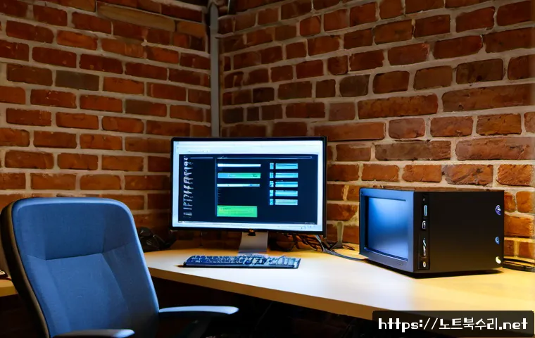 당인동 STATUS_KERNEL_UNSUPPORTED_DEVICE - Photorealistic IT support workstation in Dangin-dong, a desktop computer displaying a clean abstract...