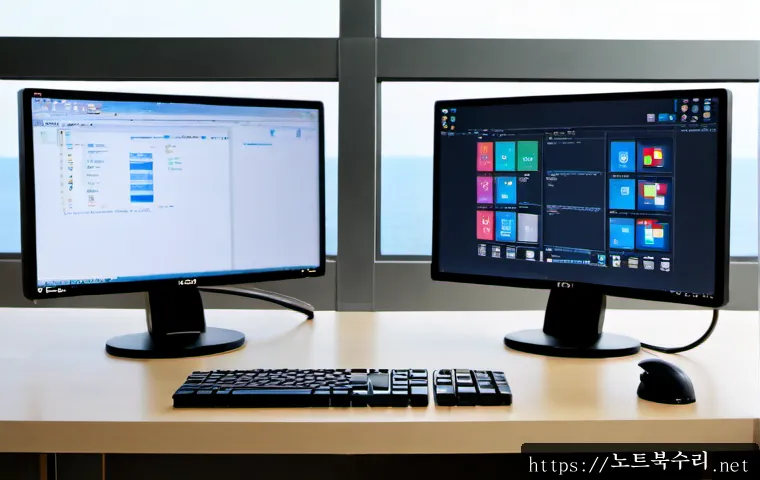 월곶면 SESSION3_INITIALIZATION_FAILED - Photorealistic remote-support workstation in a quiet Korean coastal industrial office, dual monitors...