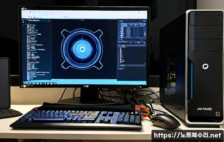 아양동 VIDEO_TDR_FAILURE - Photorealistic remote-support workstation in a compact Ayang-dong apartment office, dual monitors sh...