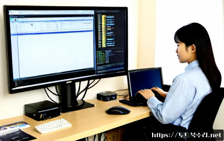 배양동 DRIVER_IRQL_NOT_LESS_OR_EQUAL - Photorealistic PC support workstation in a compact Baeyang-dong apartment office, desktop tower open...