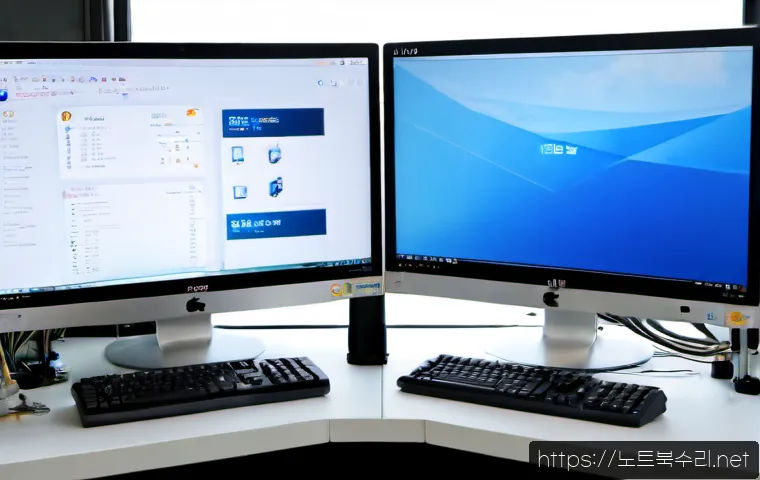 원창동 WHEA_UNCORRECTABLE_ERROR - Photorealistic industrial design workstation in Wondang-dong, Incheon, dual monitors showing a compl...