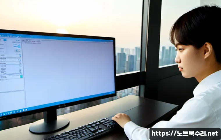 서현동 SESSION5_INITIALIZATION_FAILED - Photorealistic IT support workstation in a modern Bundang apartment office, ultrawide monitor showin...
