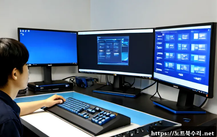 수표동 DPC_WATCHDOG_VIOLATION - Photorealistic remote-support workstation in a compact Seoul office near Supyo-dong, desktop monitor...