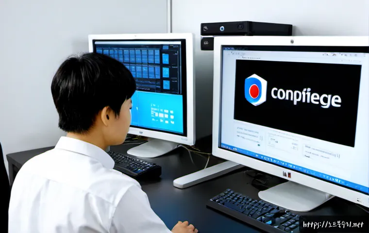 소공동 나스 nas 설정및수리 - Photorealistic IT technician configuring a compact multi-bay NAS on a clean office workstation, dual...