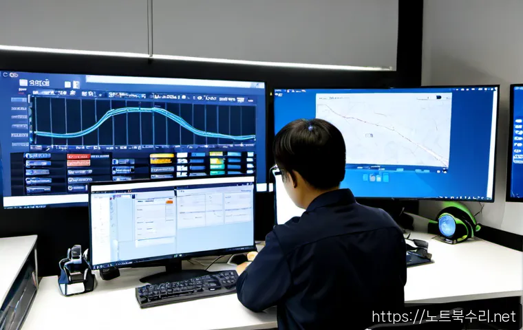 만석동 DRIVER_CAUGHT_MODIFYING_FREED_POOL - Photorealistic remote-support workstation in a compact Manseok-dong industrial office, technician re...