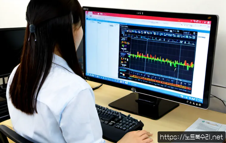 운남동 STATUS_INVALID_PARAMETER - Photorealistic IT support workstation in a quiet Unnam-dong apartment office, desktop monitor showin...