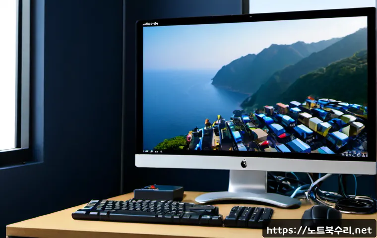벌음동 STATUS_KERNEL_MODULE_FAILURE - Photorealistic IT support workstation in a compact Korean neighborhood office, desktop monitor showi...