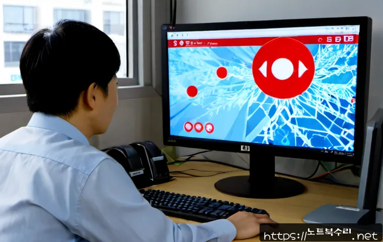 사직동 STATUS_MEMORY_OVERFLOW - Photorealistic software support workstation in Sajik-dong, Seoul, a frustrated office professional f...