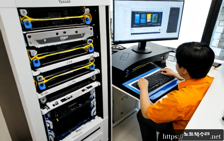 사곡동 그래픽카드조립 및 교체수리 - Photorealistic desktop repair workstation in Sagok-dong, a technician carefully installing a high-en...