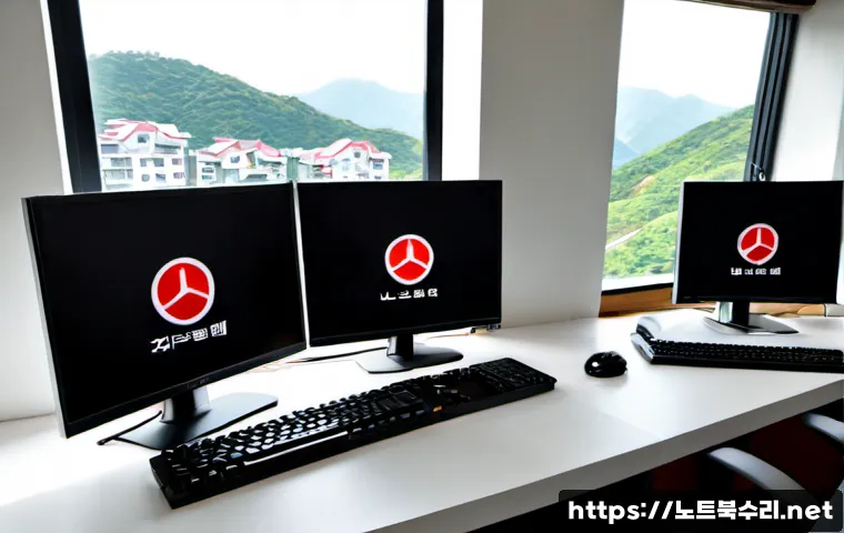 흑석동 STATUS_INVALID_LOCK_SEQUENCE - Photorealistic remote-support workstation in a compact Heukseok-dong apartment office, dual monitors...