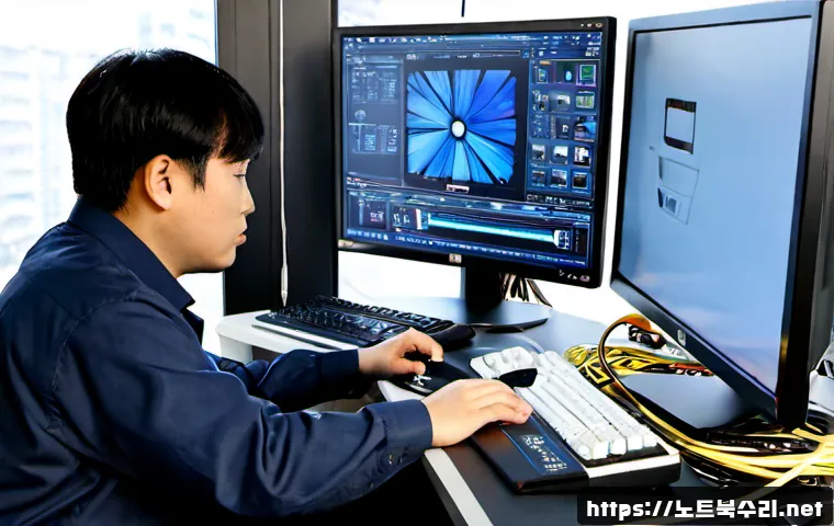 도마교동 DRIVER_CAUSED_SYSTEM_CRASH - Photorealistic IT support workstation in a compact apartment office near a quiet Korean residential ...
