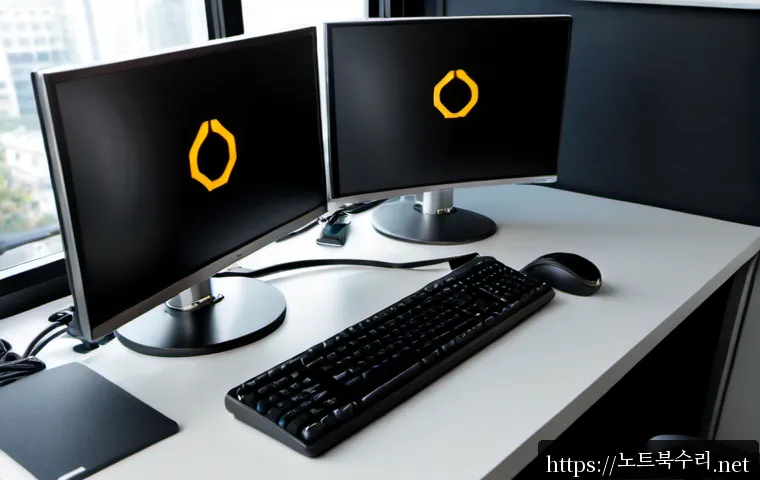오전동 STATUS_PAGEFILE_MISSING - Photorealistic remote-support workstation in a compact modern office in Ojeong-dong, dual monitors s...