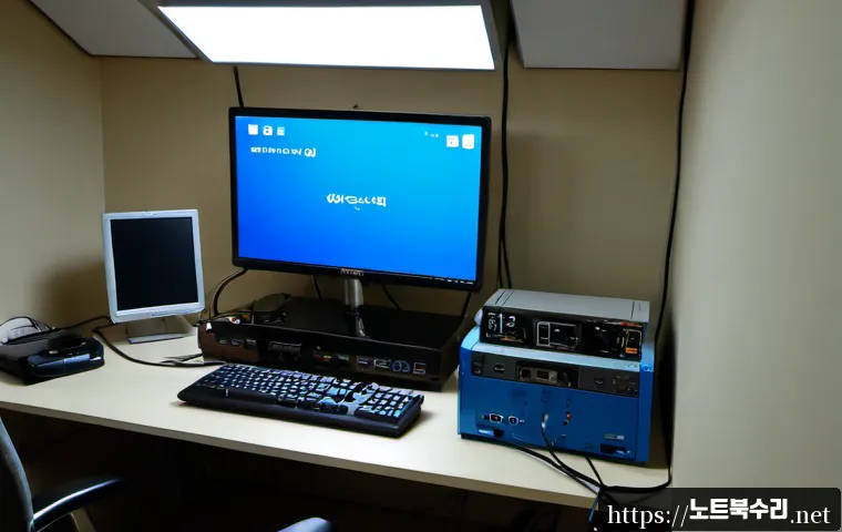 공릉동 DRIVER_POWER_STATE_FAILURE - Photorealistic remote IT support workstation in a compact Gongneung-dong apartment office, desktop m...