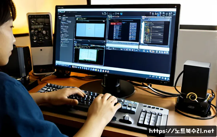 원종동 STATUS_MEMORY_ACCESS_DENIED - Photorealistic remote-support workstation in a compact Wonjong-dong apartment office, desktop monito...