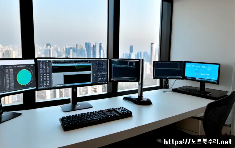 도곡동 STATUS_INSUFFICIENT_RESOURCES - Photorealistic premium workstation in a quiet Dogok-dong high-rise apartment office, ultrawide monit...