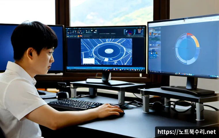 아천동 STATUS_FLOAT_INEXACT_RESULT - Photorealistic remote-support workstation in a compact Korean apartment office, dual monitors showin...