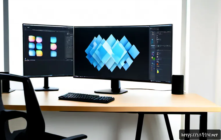압구정동 STATUS_ACCESS_VIOLATION - Photorealistic premium workstation in an upscale Apgujeong-style design studio, ultrawide monitor sh...