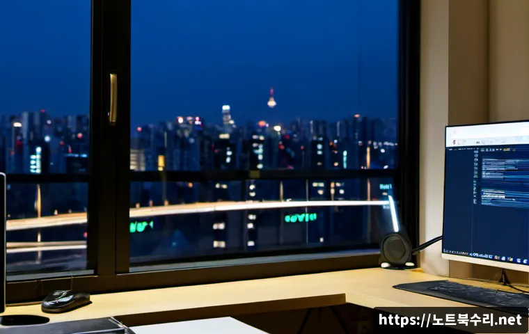 수유동 SESSION5_INITIALIZATION_FAILED - Photorealistic remote-support workstation in a compact Suyu-dong apartment office, desktop monitor s...