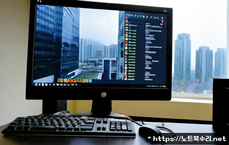 목감동 STATUS_KERNEL_BOOT_FAILURE - Photorealistic IT support workstation in a modern apartment office near Mokgam-dong, desktop monitor...