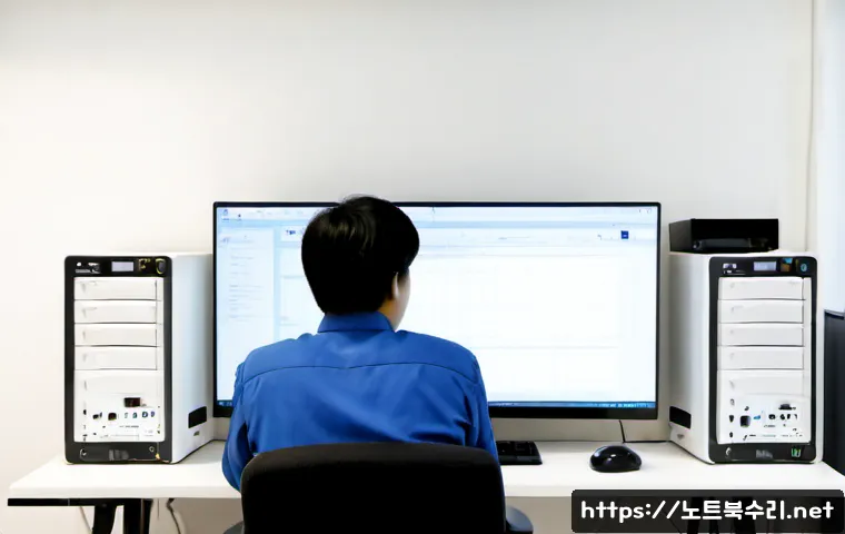 병점동 STATUS_KERNEL_HANDLE_INVALID - Photorealistic IT support workstation in a compact apartment office near a Korean suburban rail dist...
