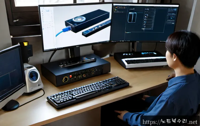 신건지동 자동복구 - Photorealistic remote-support workstation in a compact apartment near a quiet Korean residential dis...