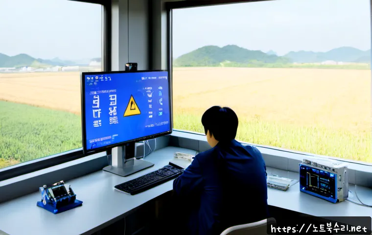 고덕면 DRIVER_POWER_STATE_FAILURE - Photorealistic industrial design workstation in Godeok-myeon, a stressed engineer viewing a cobalt-b...