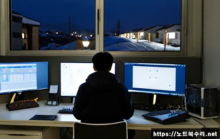 매교동 STATUS_INVALID_LOCK_SEQUENCE - Photorealistic remote-support workstation in a compact Korean office near a quiet residential distri...