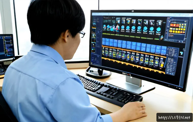 화도면 STATUS_KERNEL_REGISTRY_ERROR - Photorealistic IT support workstation in a quiet semi-rural Korean office near Hwado-myeon, dual mon...