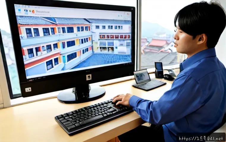 계동 STATUS_KERNEL_NETWORK_ERROR - Photorealistic product designer at a dual-monitor workstation, troubleshooting a network failure bes...