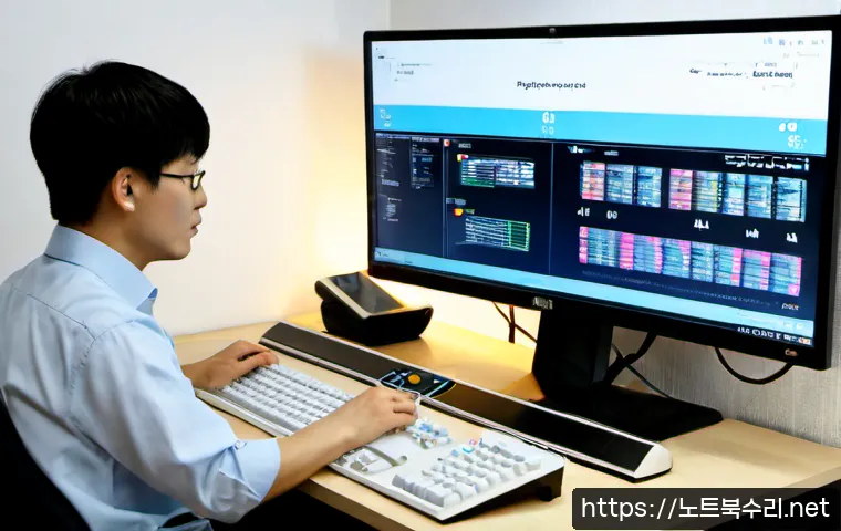 소사구 STATUS_KERNEL_APC_PENDING - Photorealistic remote IT support workstation in a compact Sosa-gu apartment office, dual monitors sh...
