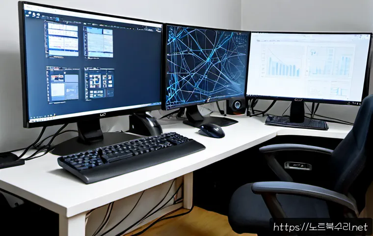 성복동 CRITICAL_OBJECT_TERMINATION - Photorealistic remote IT support workstation in a quiet Seongbok-dong apartment home office, dual mo...