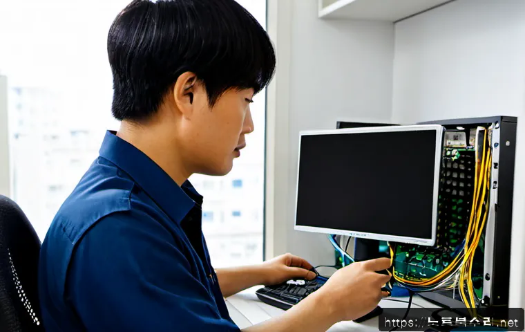 학익동 NAS출장방문수리점 - Photorealistic NAS onsite repair workspace inside a compact Hakik-dong apartment office, technician ...